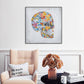 Colorful Floral Skull Painting #J2636