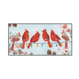 Winter Cardinals Bird Painting #J3554