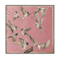 Swallows in Flight Pink Painting #J3555