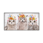 Floral Crown Owls Painting #J3583