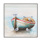 Seagulls on Old Boat Painting #J3609