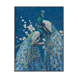 Moonlit Blue Peacocks Painting #J3612