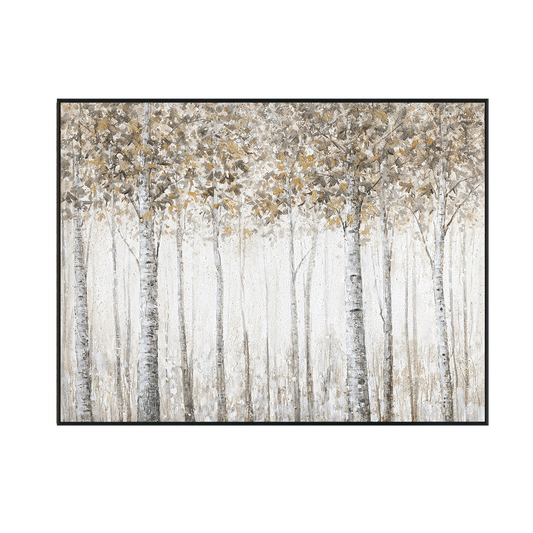 Golden Birch Forest Painting #J3714