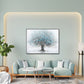 Frost Whisper Blue Tree Abstract Painting #J3730