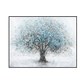Frost Whisper Blue Tree Abstract Painting #J3730