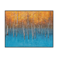Autumn Reflections Blue Lake Forest Painting #J4010