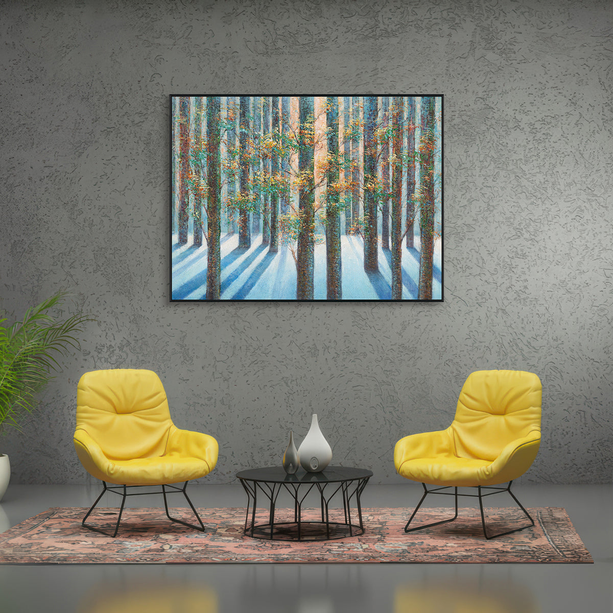 Morning Silence Forest Light Painting #J4018