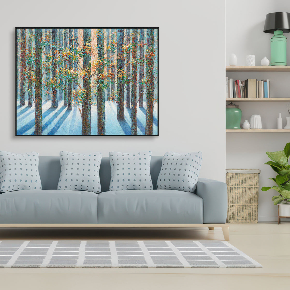 Morning Silence Forest Light Painting #J4018