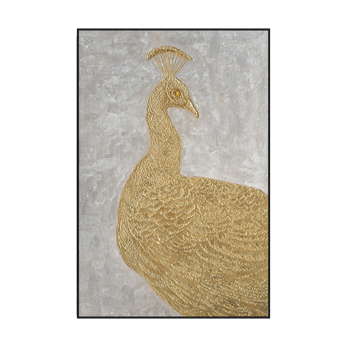 Golden Majesty Peacock Painting #J4022