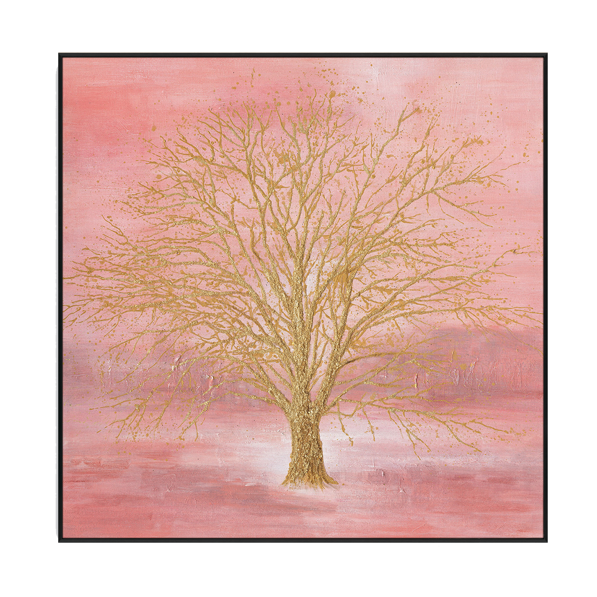 Golden Tree Wall Art Abstract Painting | Arteleer