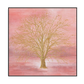 Golden Tree Pink Abstract Painting #J4029