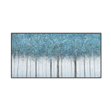 Blue Mist Forest Abstract Painting #J4193