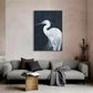 Ethereal Poise White Egret Painting #J4614
