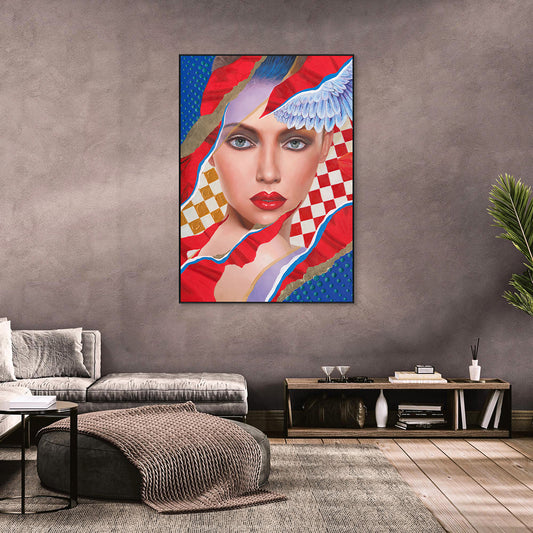 Fragments of Vision Contemporary Woman Portrait Painting #K2091