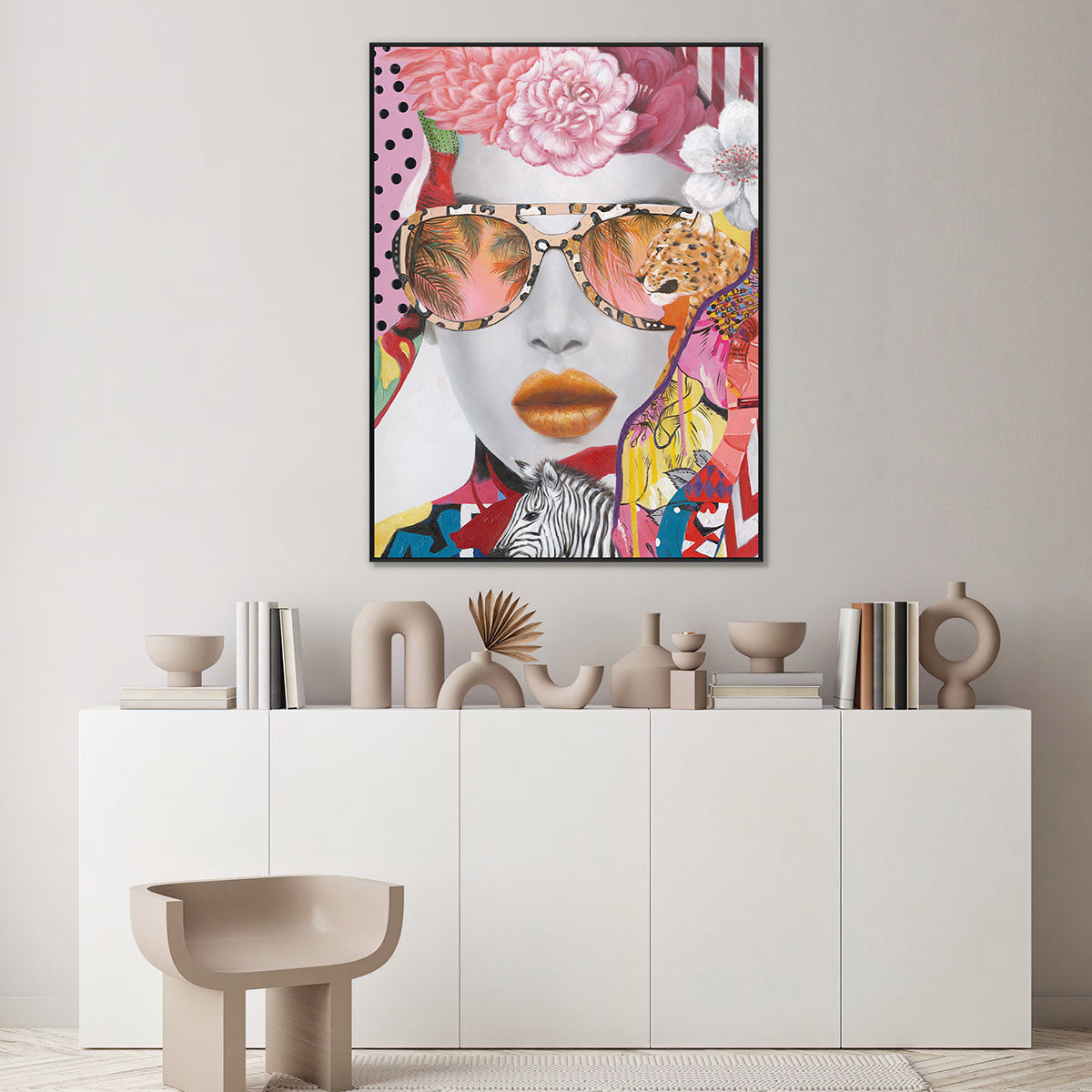 Tropical Glam Pop Art Portrait #K2559