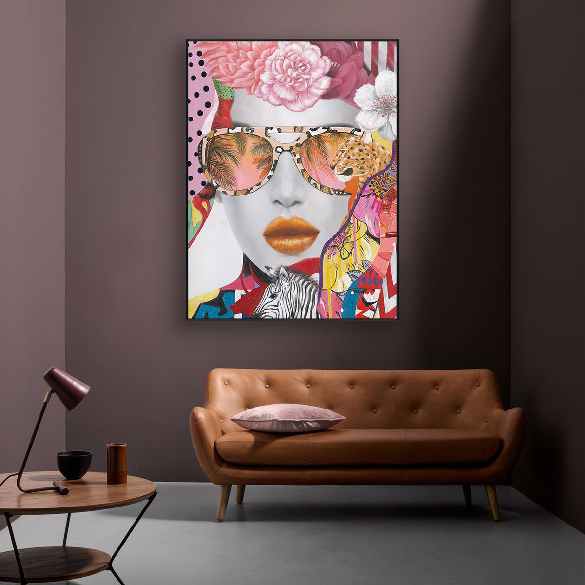 Tropical Glam Pop Art Portrait #K2559