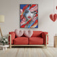 Crimson Muse Pop Art Painting #K2567