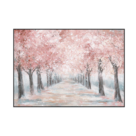 Spring Whisper Pink Blossom Path Painting #K3581