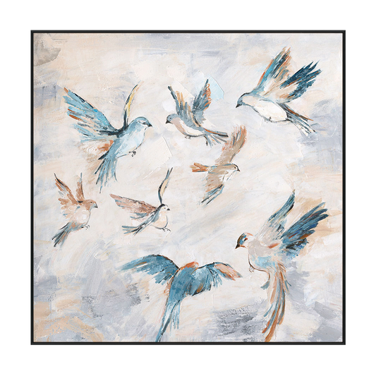 Sky Dance Pastel Bird Painting #K3652