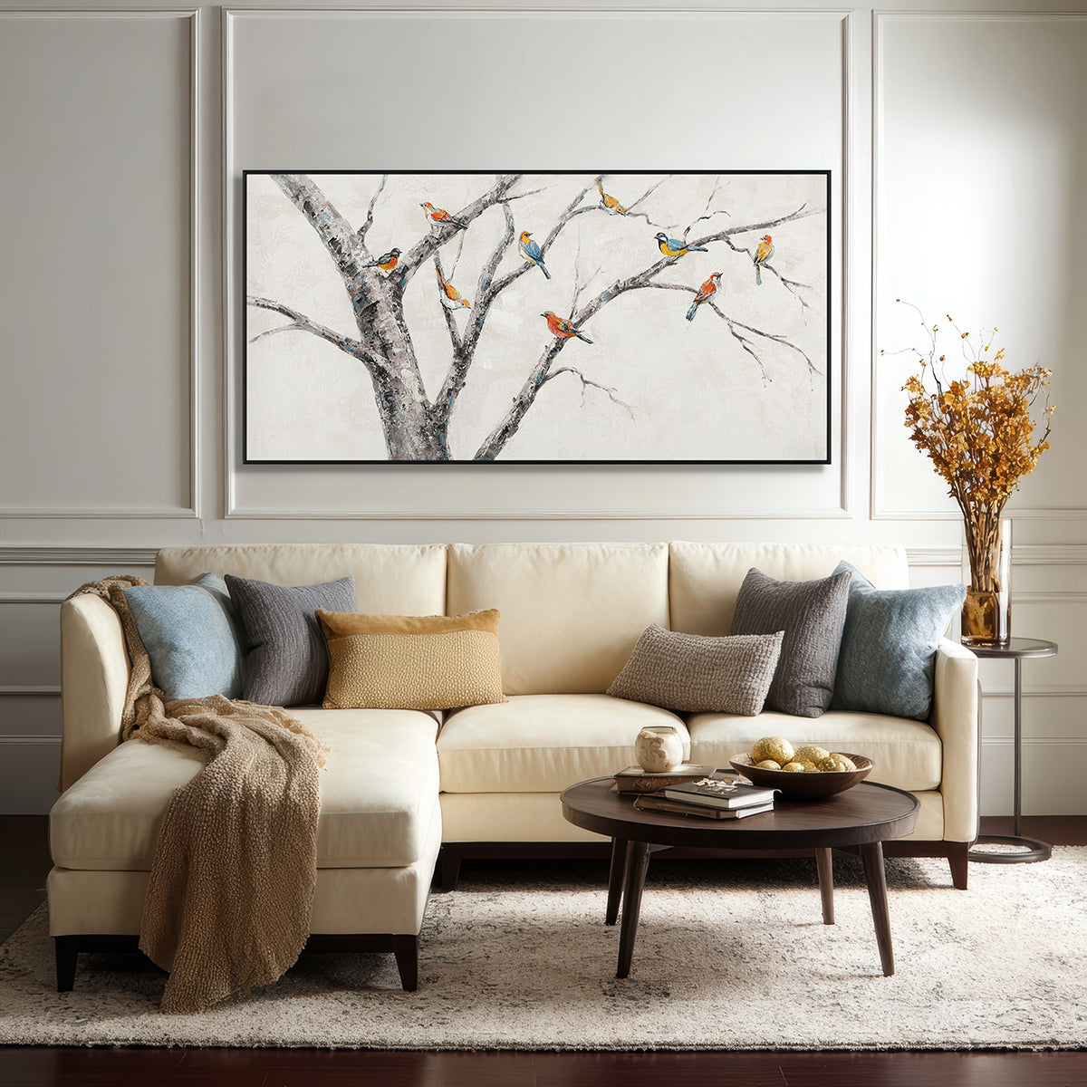Whispering Branches Bird Painting #K3672