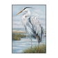Silver Serenity Heron Bird Painting #K3702
