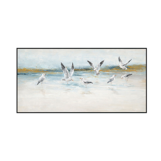 Seaside Flight Seagull Painting #K3713
