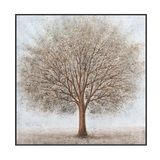 Golden Mist Grey Tree Painting #K4110