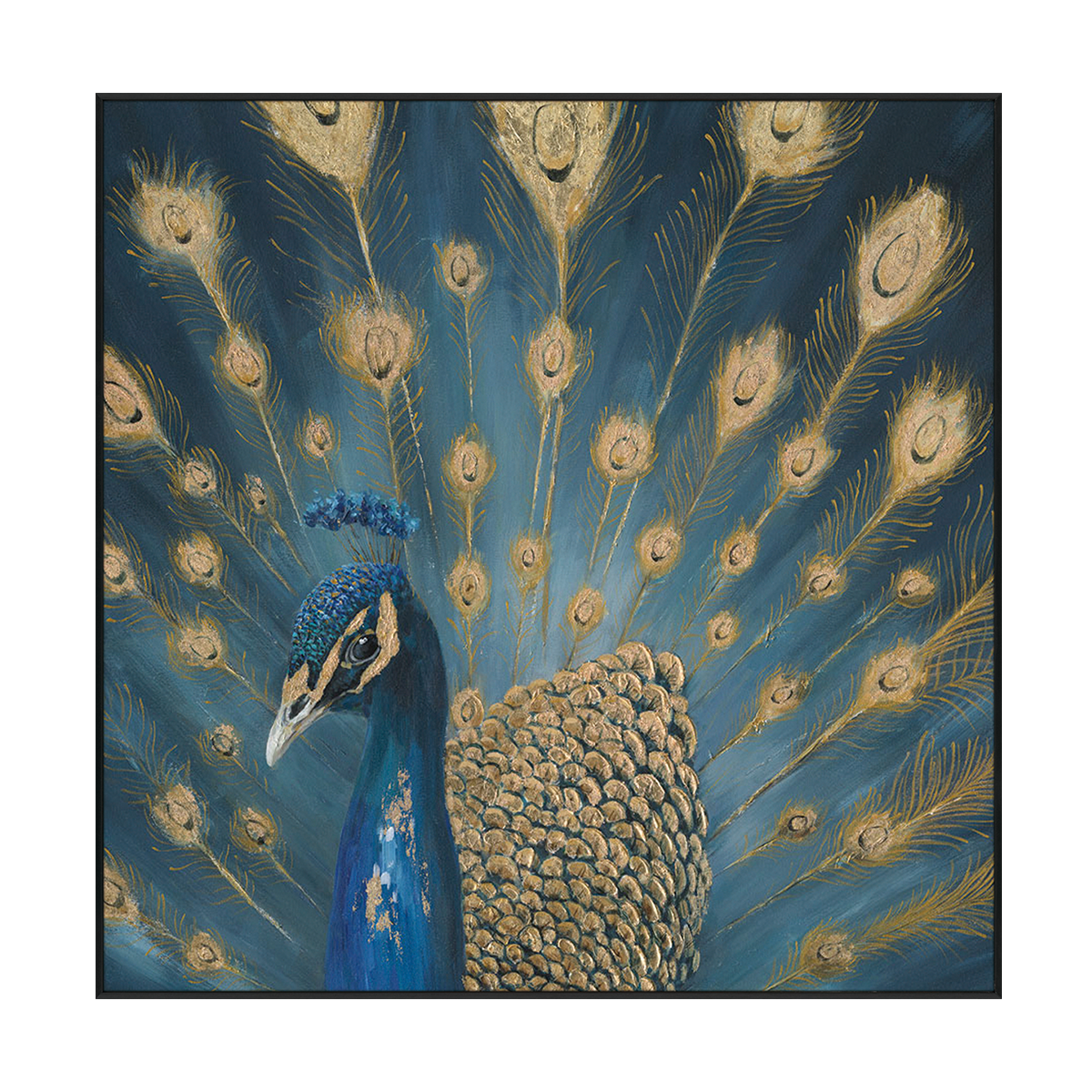 Majestic Blue Peacock Painting #K4646