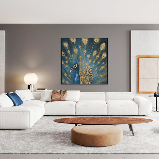 Majestic Blue Peacock Painting #K4646