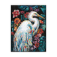 Tropical Elegance White Heron Painting #K5182