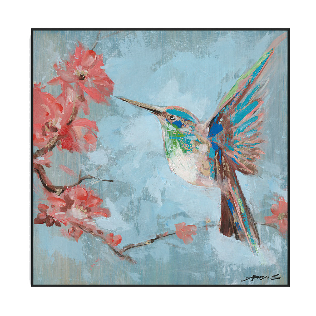 Blossom Hummingbird Painting #K5716