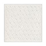 Heart Whispers White Textured Painting #M0639
