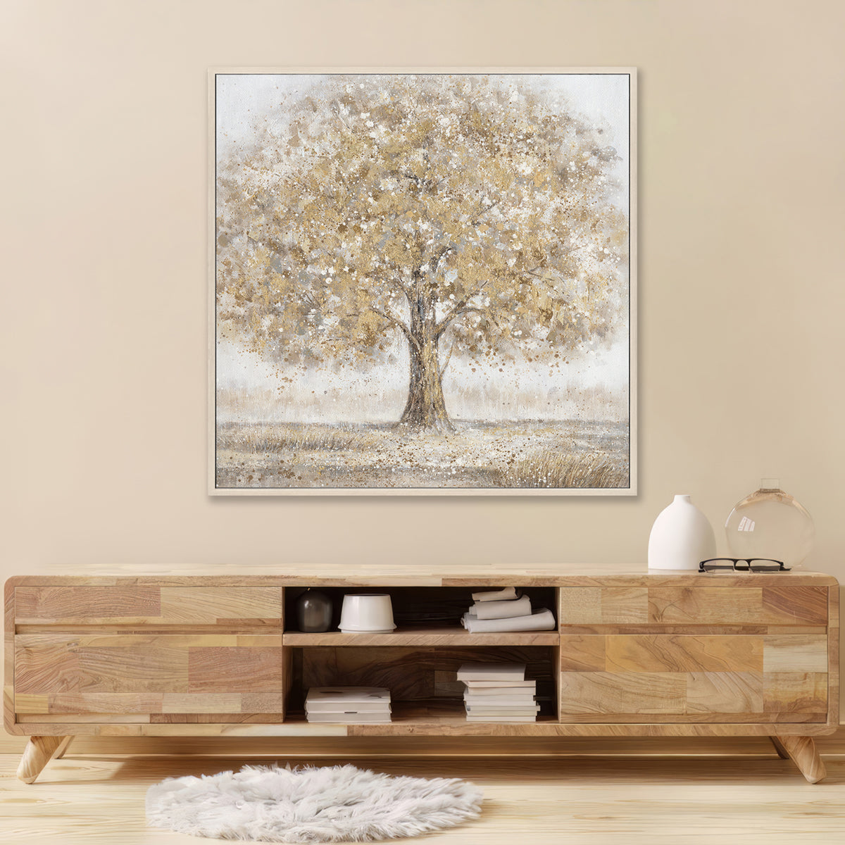 Golden Tree Art Painting Home Decor #L0559