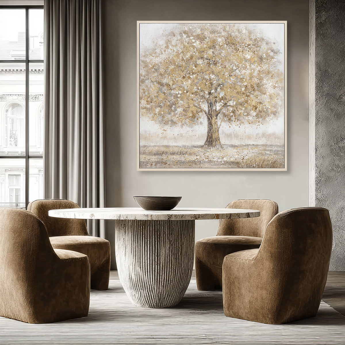 Golden Serenity Tree Canvas #L0559
