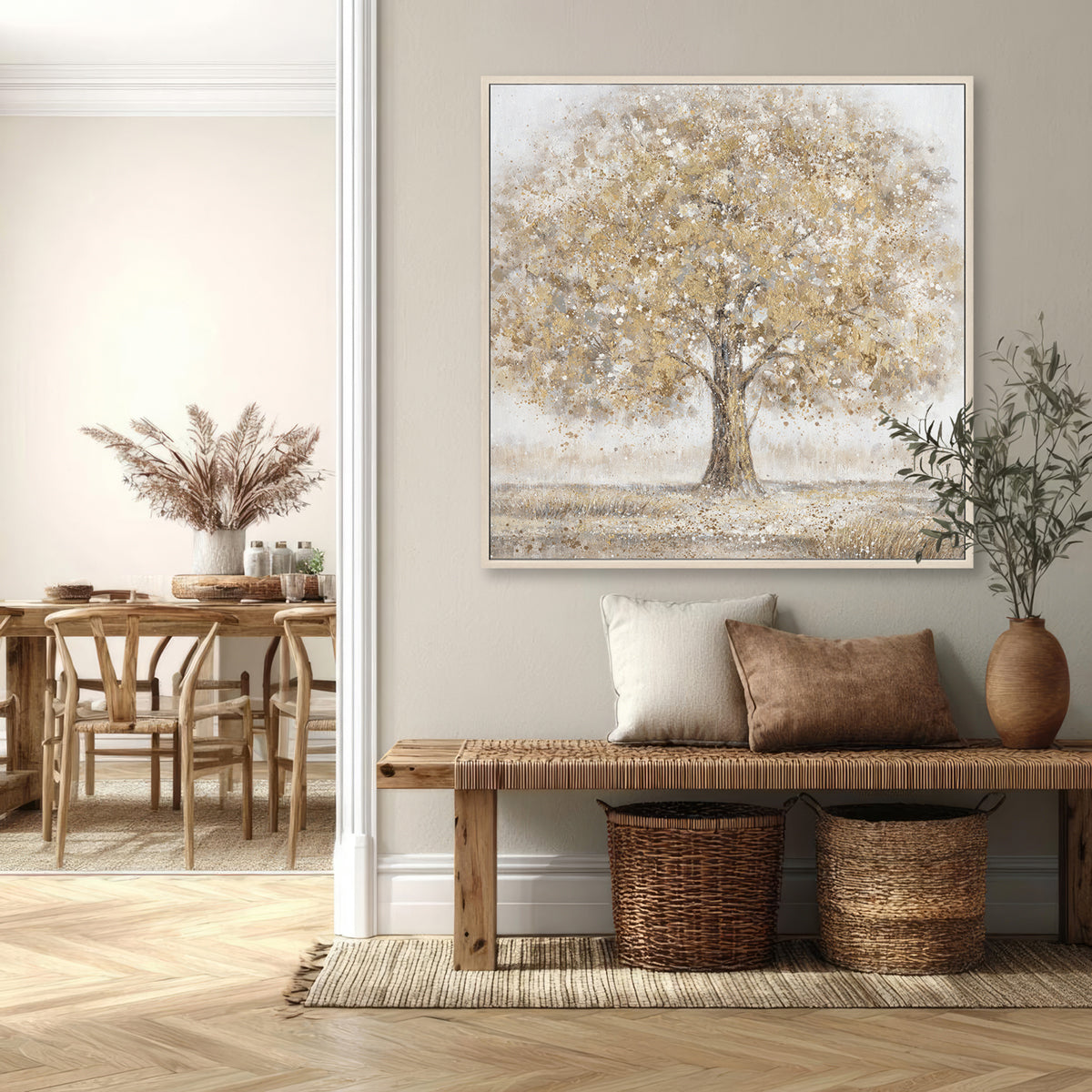 Golden Tree Art Painting Home Decor #L0559