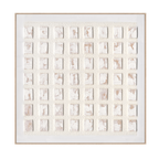 White Grid Geometric Textured Abstract #M4662