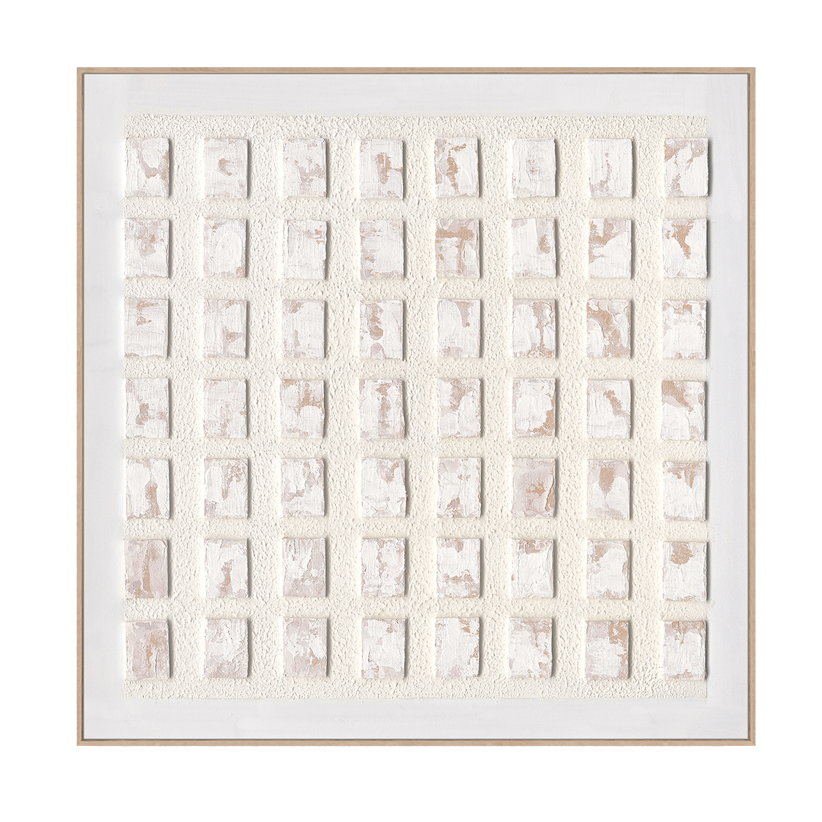 White Grid Geometric Textured Abstract #M4662