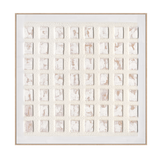 White Grid Geometric Textured Abstract #M4662