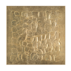 Golden Stone Rhythm Abstract Relief Painting #M6959