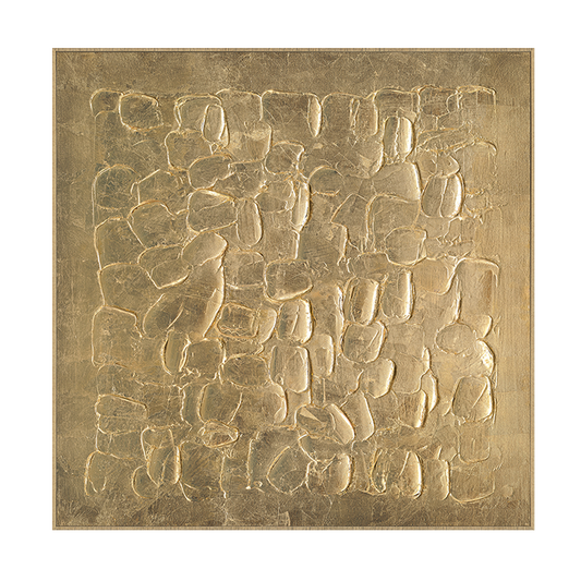 Golden Stone Rhythm Abstract Relief Painting #M6959