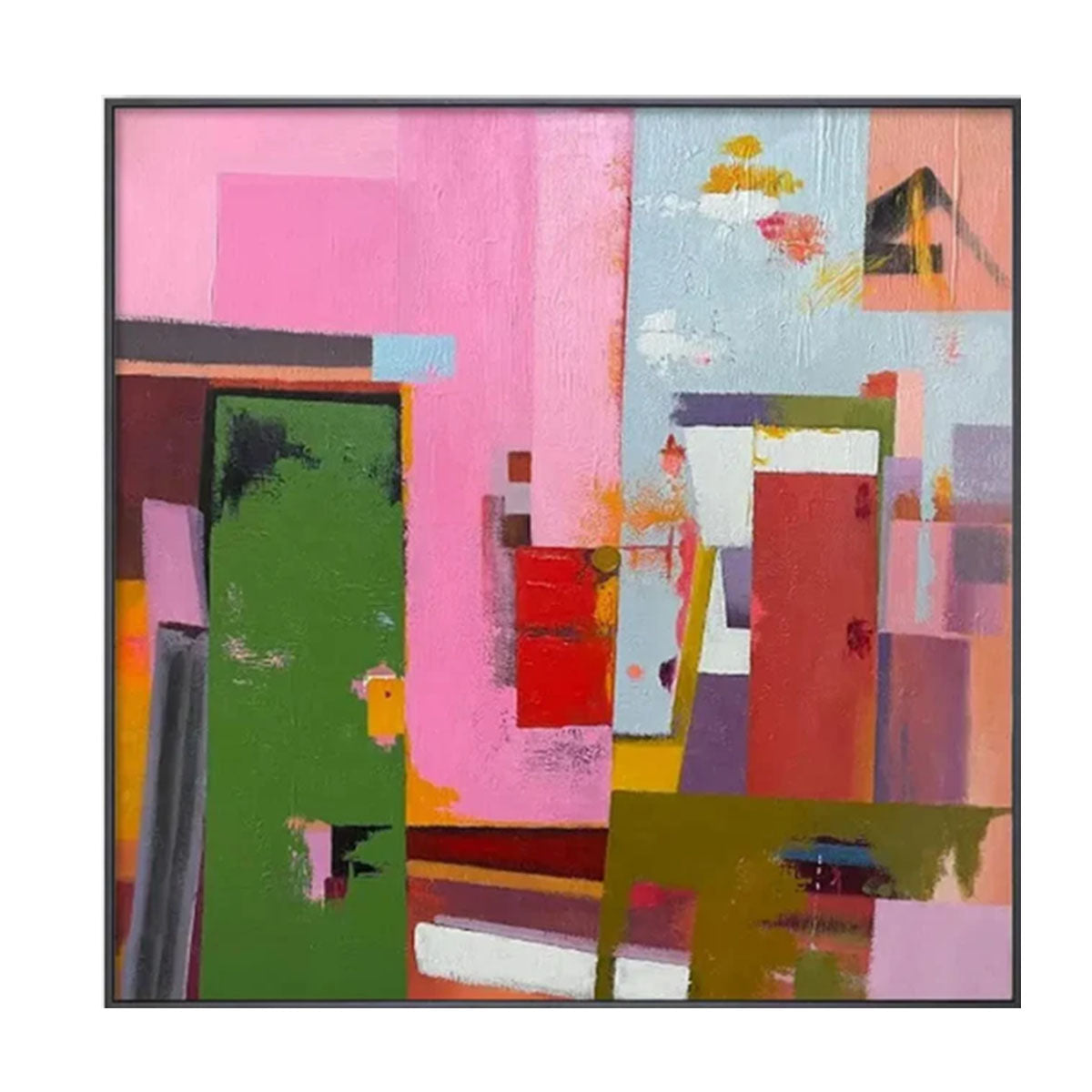 Vibrant Geometric Abstract Painting