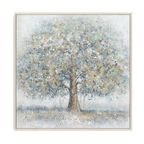 Gold Blue Tree Oil Painting Home Decor #L0560