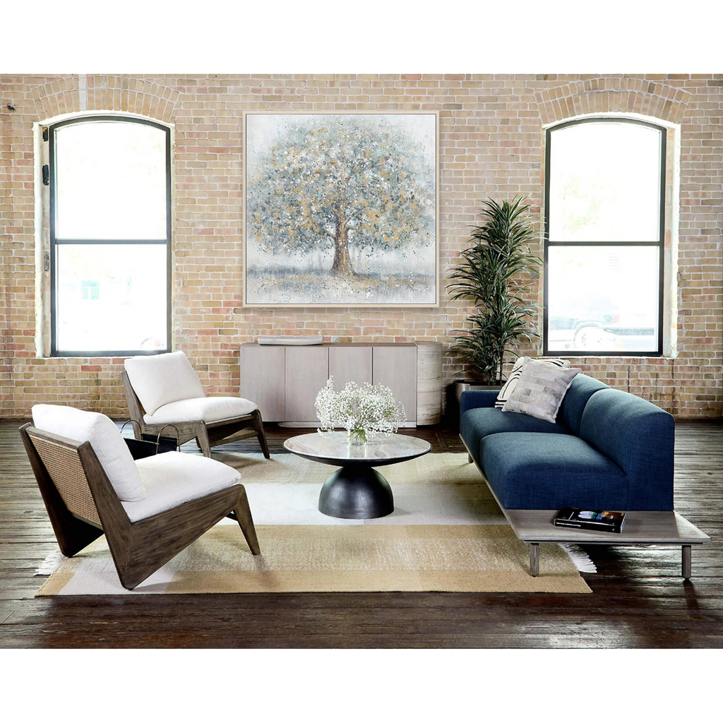 Gold Blue Tree Oil Painting Home Decor #L0560