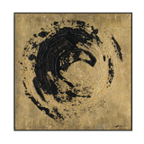 Black Gold Surge Abstract Textured Art #M6958