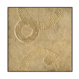 Sunlit Circles Golden Textured Abstract #M6957