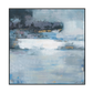 Mist Harbor Blue Abstract Painting #M6977