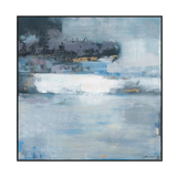 Mist Harbor Blue Abstract Painting #M6977