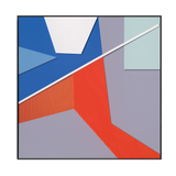Red Blue Symphony Abstract Geometry #M2625