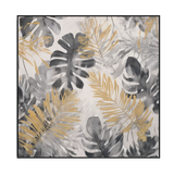 Golden Leaves Whisper Monochrome Botanical #M4731