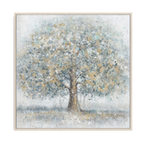 Misty Glow Blue Gold Tree #L0560